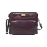 'jean' Plum Vegetable Tanned Real Leather Crossbody Bag