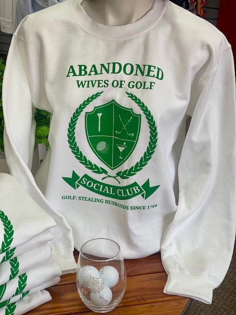 Abandoned Wife Golf Sweatshirt-White