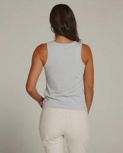 Relaxed Crewneck Tank-Ice Blue