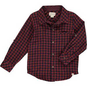 MEN-ATWOOD Woven Shirt-Red/Blue