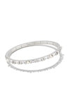 GRACIE BANGLE BRACELET SILVER WHITE MIX S/M