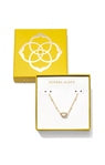 BOXED MINI ELISA PENDANT NECKLACE GOLD IVORY MOTHER OF PEARL