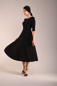 Oynx Black Midi Dress