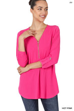 Hot Pink Zip Top