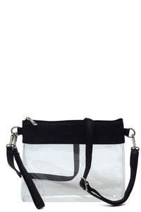 Fashion See Thru Transparent Clutch Crossbody Bag