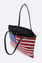 USA Flag Sequin Fashion Tote Bag