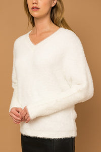 Fuzzy Snow Sweater