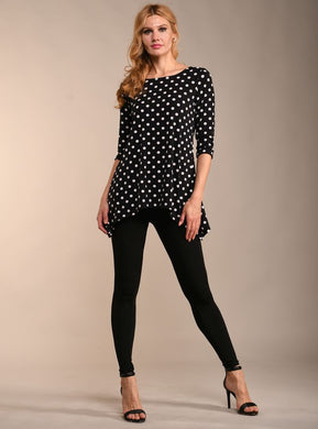 BW Polka Dot Sharkbite Sidetail Tunic