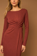 Red/Brown Twist Dress