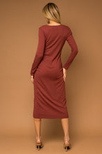 Red/Brown Twist Dress