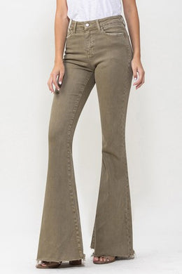 Covert Green Flare Jeans
