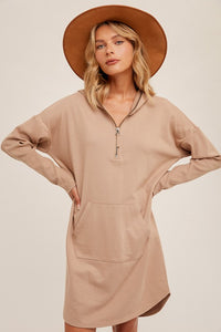 Taupe Hoodie Dress