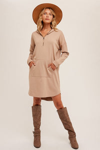 Taupe Hoodie Dress