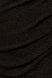 Black Pleated Sparkle Dress