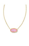 ELISA SHORT PENDANT NECKLACE GOLD BLUSH IVORY MOTHER OF PEARL