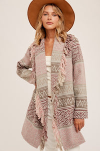 Fringe Aztec Cardigan