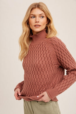 Marsala Cable Sweater