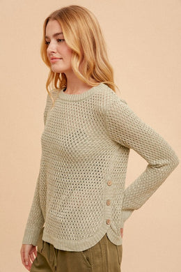 Sage Loose Knit Sweater