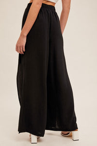 Overlapping Pants-Black