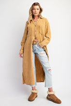 Gauze Shirt Dress-Camel