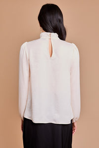 Cream Twist Satin Top