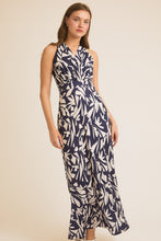 Navy/Cream Floral Maxi Dress