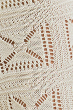 White Crochet Knit Pants