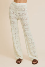 White Crochet Knit Pants