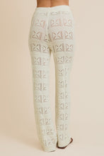 White Crochet Knit Pants