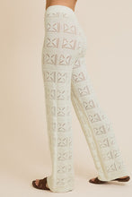 White Crochet Knit Pants