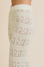 White Crochet Knit Pants