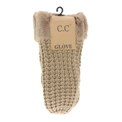 Waffle Knit C.C Mittens