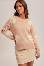 Seashell Motif Sweater-Mauve