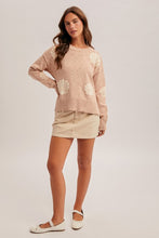 Seashell Motif Sweater-Mauve