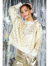Leopard Foil Print Sweater Top