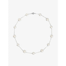 Half Pearl and Chain Magnet Short Necklace