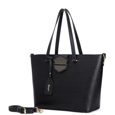 Luxe Woven Tote Bag