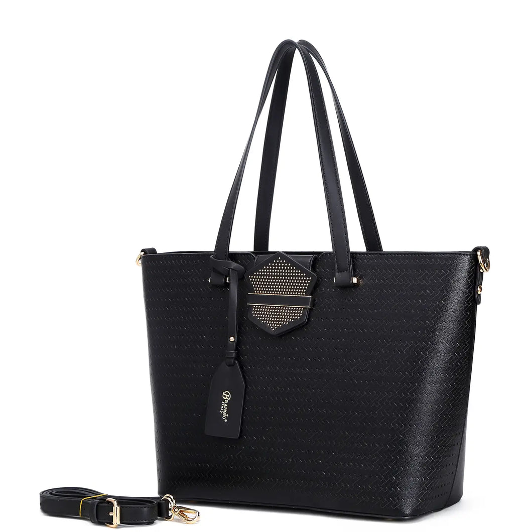 Luxe Woven Tote Bag
