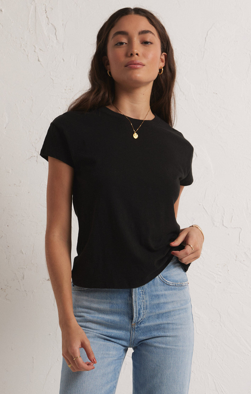 Modern Slub Tee-Black