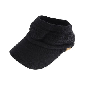 Knit Visor C.C Cap-Black