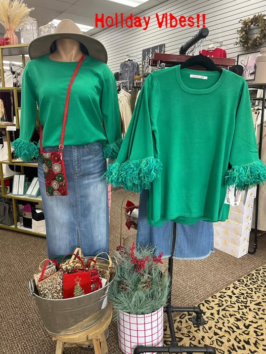 Cashmere Scoop Neck Top-Emerald