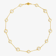 Half Pearl and Chain Magnet Short Necklace