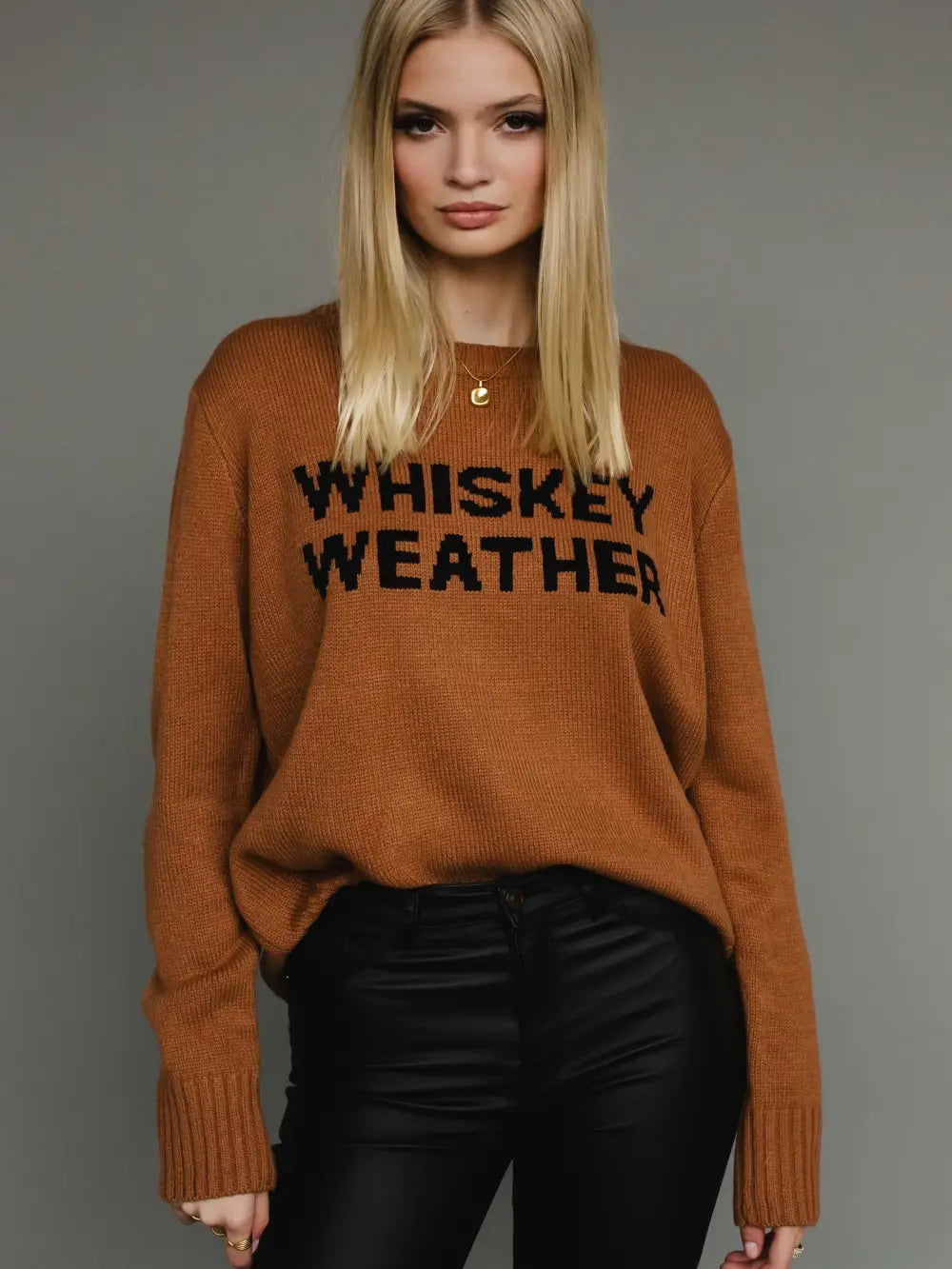Brown Whiskey Weather Sweater