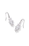 LINDY RAE LEE DROP EARRINGS SILVER WHITE CRYSTAL