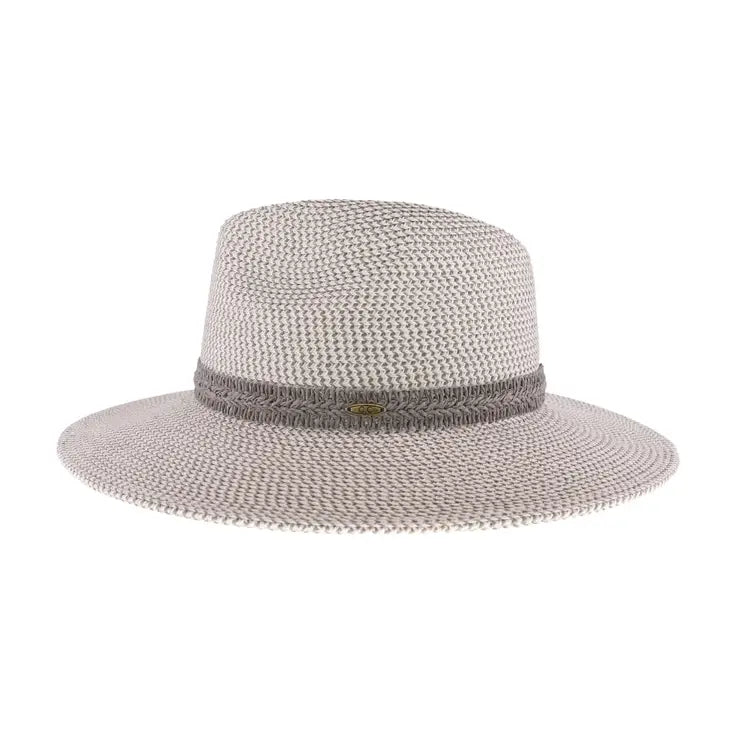 Two-Tone Heathered Panama Hat