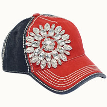 Sunflower Bejeweled Glitz USA Cap