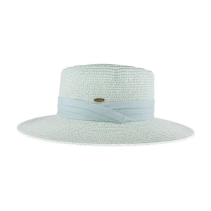 Pleated Trim Wide Brim