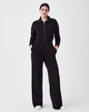 Long Sleeve Wide Leg Jumpsuit-Black