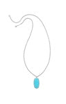 RAE LONG PENDANT NECKLACE SILVER TURQUOISE MAGNESITE