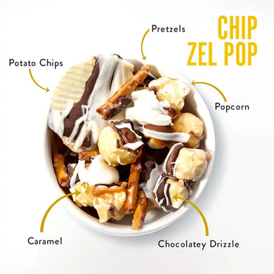 Chip Zel Pop | Chocolate Popcorn | 5-ounce Bags